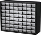 Akro-Mils 64-Drawer Plastic Storage Cabinet, 20" W x 6" D x 16" H, Black by Akro-Mils