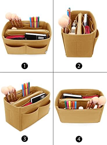 LEXSION Felt Purse Organizer Insert, Tote Bag Shaper Dividers with 5 Sizes - Image 4