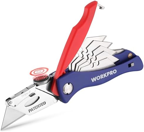 WORKPRO Folding Utility Knife, Quick-Change Box Cutter by WORKPRO