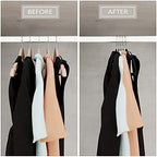 50 Pack Slim Plastic Clothes Hangers, Black | 17.7 in adult size, 0.2 in profile, non-velvet ABS, anti-slip grooves, Closets/dorms/laundry - Image 6