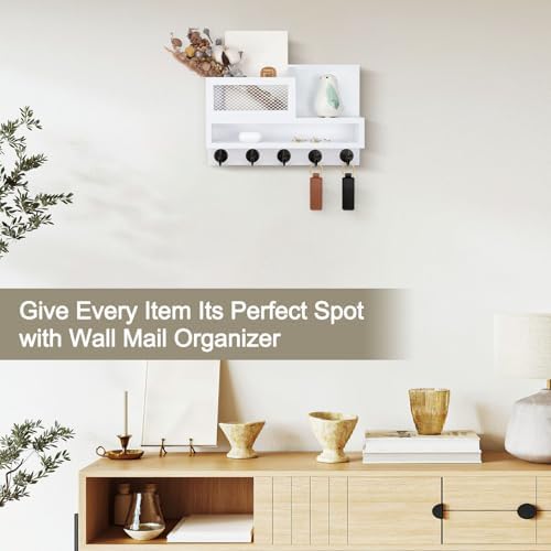 Key Holder for Wall, Mail Organizer with Storage Compartment - Image 5