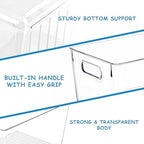 Set of 8 Pantry Organizers and Storage, Clear Plastic Bins(4L+4S) - Image 4