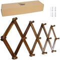 AMAPON Accordion Wall Hanger Expandable Coat Hat Rack 13Peg (Walnut) 2 Pack by AMAPON
