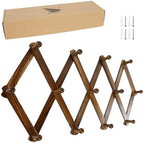 AMAPON Accordion Wall Hanger Expandable Coat Hat Rack 13Peg (Walnut) 2 Pack by AMAPON