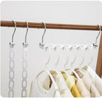 Metal Space Saving Hangers for Clothes, Collapsible Hanger Organizer, 9Pack | Heavy Duty Stack Hangers, College Dorm Hangers, Closet Organization - Image 4