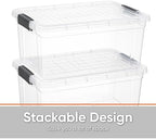 Superio Storage Bins with Lids, Clear Plastic Containers for Organizing, Stackable Totes, BPA Free, Odor Free, Organizer Boxes for Home, and Dorm (5 Pack, 36 Qt) - Image 4