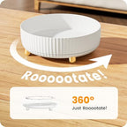 A-LuGei 【360° Rotating】 11" Perfume Organizer, Vanity Organizer, 【Minimalist Chic】 Lazy Susan, Bathroom Organizers and Storage, Makeup Organizer for Skincare Cosmetic Holder 【Elegant White】 - Image 4