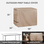 Outdoor Prep Table Cover for Outdoor Stainless Steel Table, Khaki - Image 2