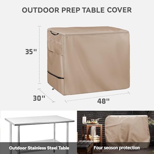 Outdoor Prep Table Cover for Outdoor Stainless Steel Table, Khaki - Image 2