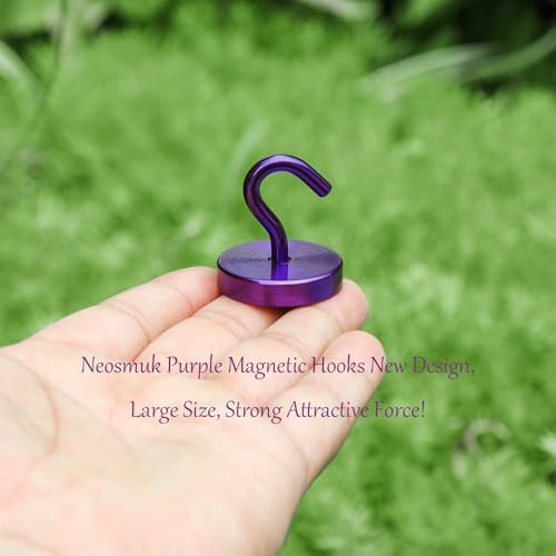 Neosmuk Magnetic Hooks Steel Tube Design for Cruise,130lb+ Purple,10 Pack - Image 5