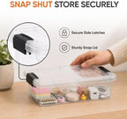 Superio 2.3 Quart Clear Plastic Storage Containers with Lids, Stackable Organizer Bins, BPA-Free Storage Boxes for Home, Office, Dorm & Classroom, 3 Pack - Image 6