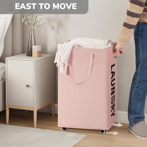 Goodpick 75L Laundry Hamper with Wheels, Dorm Room Essentials for Girls - Image 5