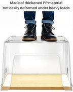 2 Set Pantry Organizer and Stackable Storage Kitchen,Sturdy and Durable Storage Basket for Potato, Onion, Garlic, Fruit, Vegetable, Produce, Clear Plastic Storage with Lid&Handle - Image 6