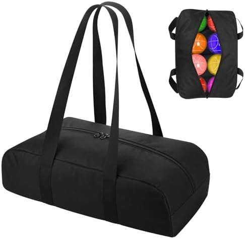 Cosmos Bocce Sets Carry Bag Bocci Storage Organizer Bag for Holding 8 Boccie Balls, Portable Bocce Balls Tote Bag for Carrying Bocce Game Equipment to Backyard Lawn Beach by Unknown