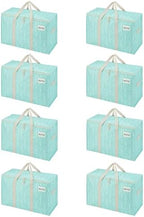 VENO 8 Pack Heavy Duty Moving Bags, Extra Large Storage Bags with Reinforced Handles & Strong Zippers, Foldable & Reusable Moving Box Alternative for Clothes & Dorm Storage by Veno