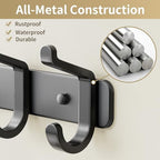 Coat Rack Wall Mount Heavy Duty, Wall Coat Hanger with Hooks, Black 1 Pack - Image 2