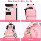 icolor Magnetic Gym Bag Water Bottle Carrier Holder with Phone Pockets & Shoulder Strap,Gym Magnetic Bag 5 Built-in Magnets Gym Accessories Organizer Sling Bottle Bag Pouch Sleeve - Image 4