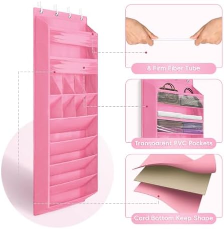 1 Pack 8 Shelves Over The Door Shoe Organizer, 68" Exlarge Deep Pockets - Image 3