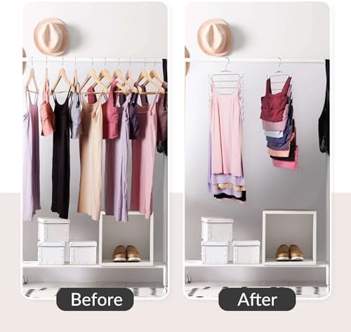 ZEDODIER 3 Pack Tank Top Hanger, Bra Organizer for Closet, Space Saving | 48 Hooks Total, Sturdy Metal, 360° Rotating, Foldable Design, Hanging Closet Organizers and Storage for Apartments and Dorms - Image 2