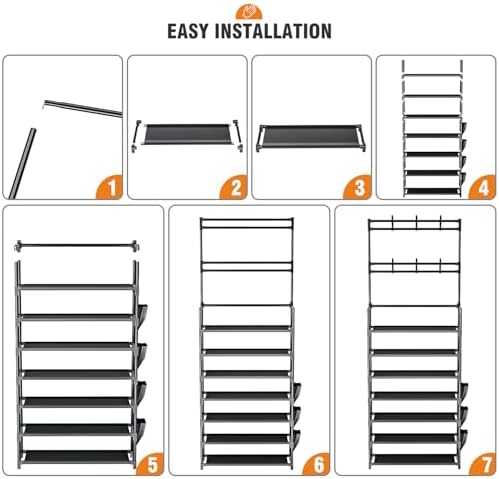 OYREL Shoe Rack 7 Tier Shoe Organizer Storage 21-28 Pairs - Image 6