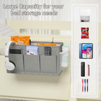 Bedside Caddy Storage Organizer for Bed Rails, Bed Caddy with 6 Pockets - Image 5