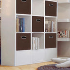 Black Foldable Storage Cubes Bins , Fabric Storage Box Cubes Organizer Baskets with Dual Handles for Home Organizer (Coffee) - Image 4
