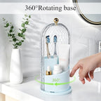 Toothbrush Holder with Cover for Bathroom Countertop, Organizer, Blue - Image 3