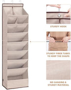 STORAGE MANIAC Over the Door Shoe Organizer Heavy-Duty Large Deep Pocket Hanging Shoe Organizer Shoe Rack Door Closet Shoe Organizer for Wall, Dorm & Narrow Door Storage Shoe Holder Oat Beige, 1 Pack - Image 6