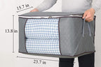 combocube 6Pcs Zippered Storage Bag for Closet King Comforter, pillow, quilt, bedding, Clothes, Blanket Organizers with Large Clear Window & Carry Handles Space Saver - Image 2
