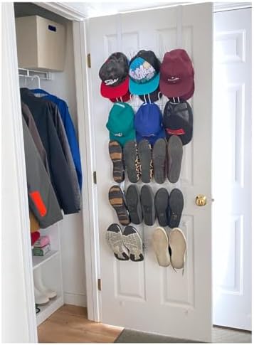 Evelots 5-Tier Over-the-Door Shoe & Hat Rack, Heavy-Duty Metal Organizer by Evelots