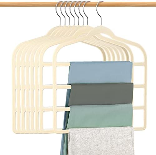 Velvet Hangers Space Saving Non Slip Pant Velvet Hangers Multi Layer Hanger by DUDUCOFU
