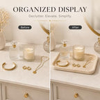 Beige Travertine Vanity Tray for Jewelry 9.84 in - Image 4