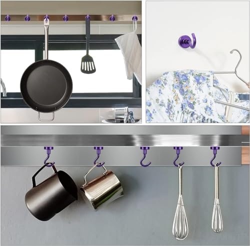 DIYMAG Magnetic Hooks 10pcs 30lbs Cruise Essentials 2026 Magnet Hook Purple - Image 3