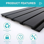 NeatiEase Slatwall Panel Wall Storage Systems, 4 x 8ft Slat Wall Paneling Garage Wall Organizer, Heavy Duty Wall Mounted PVC Wall Rack (Black) - Image 2