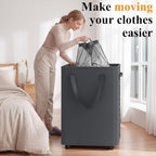 Optish 140L Extra Large Laundry Basket with Wheels and Removable Bag - Image 4