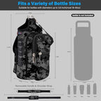 icolor Magnetic Gym Bag Water Bottle Carrier Holder with Phone Pockets & Shoulder Strap,Gym Magnetic Bag 5 Built-in Magnets Gym Accessories Organizer Sling Bottle Bag Pouch Sleeve - Image 3