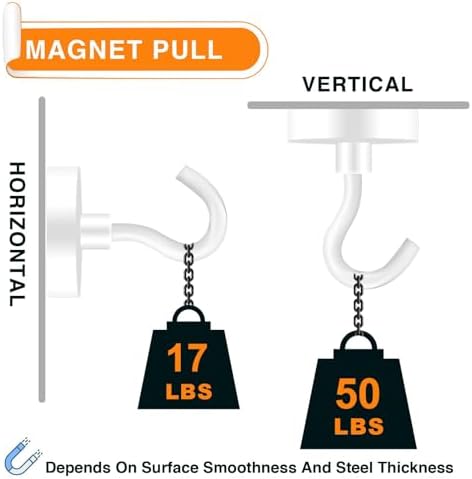 MIKEDE Magnetic Hooks 50LB+ Heavy Duty Magnet Hook for Cruise Cabins - Image 3