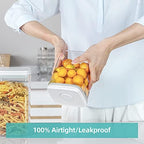 Ankou Airtight Food Storage Container - 0.32 QT （380ml Small Pop Up Food Containers With Lids, Bpa Free Stackable Container for Sugar Tea Candy- 8 Labels - Clear - Image 4
