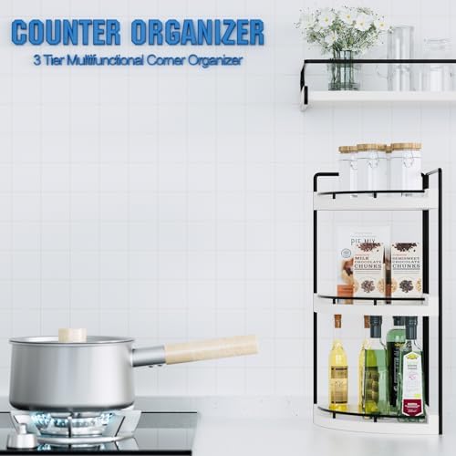 Corner Bathroom Counter Organizer, 3 Tier Bathroom Sink Shelf - Image 6
