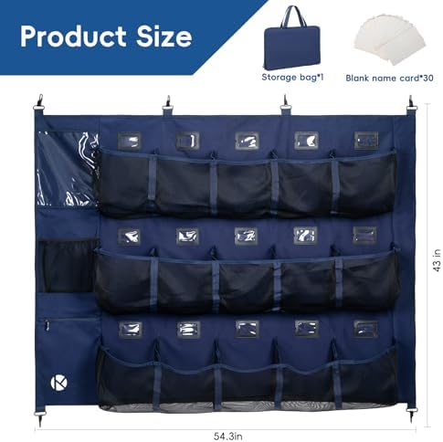 KAVIGOR Baseball/Softball Dugout Organizer - 15+ Helmet & Glove Storage Bag, Military-Grade 900D Fabric & 6 Reinforced Steel Hooks - Image 6