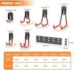 TORACK 24 PCS Garage Storage Hooks with Tracks, Wall Mount Tool Organizer - Image 6