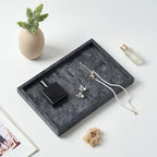 Natural Large Marble Vanity Tray, Stone Organizer for Bathroom & Kitchen - Image 6