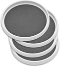 Oizeir Lazy Susan Organizer Set of 4, 10 Inch Non-Skid Turntable for Cabinet, Pantry, Kitchen, Countertop, Fridge, Bathroom – Durable Plastic Rotating Storage Tray, White by Oizeir