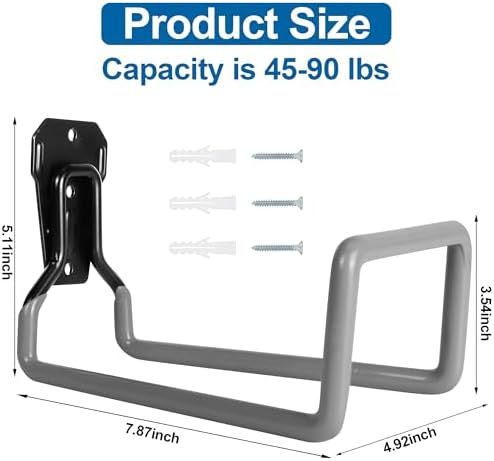 PeoMev Garden Hose Holder Metal Garden Hose Reel Wall Mounted Hose Hanger - Image 7