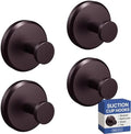 HOME SO Suction Cup Hooks for Shower & Bathroom Towel Holder 4-Pack Bronze by HOMESO
