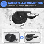 16 Pack Adhesive Hat Hooks for Wall, Super Strong Hat Rack for Baseball Caps, Hat Organizer Display for Home Decor, Hat Hangers Holder for Wall, Door, Closet, No Drilling - USA Patented (Black) - Image 4