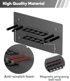 Ping Pong Paddle Holder, Wall Mounted Metal Magnetic Table Tennis Storage Rack Holds - Image 2