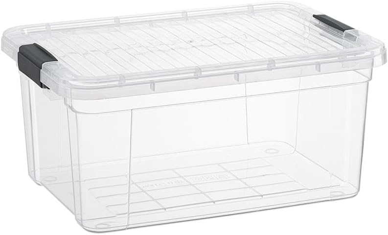 Superio 21 Quart Clear Plastic Storage Boxes with Lids, Stackable Organizer Containers, BPA-Free Storage Bins for Home, Office, School & Dorm, 1 Pack by Superio