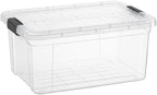 Superio 21 Quart Clear Plastic Storage Boxes with Lids, Stackable Organizer Containers, BPA-Free Storage Bins for Home, Office, School & Dorm, 1 Pack by Superio