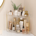 Lifewit 2 Tier Corner Bathroom Counter Organizers and Storage, Clear by Lifewit